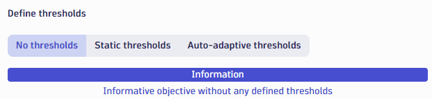 objective no thresholds