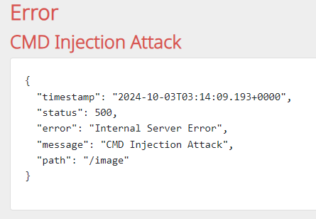 unguard Command injection blocked